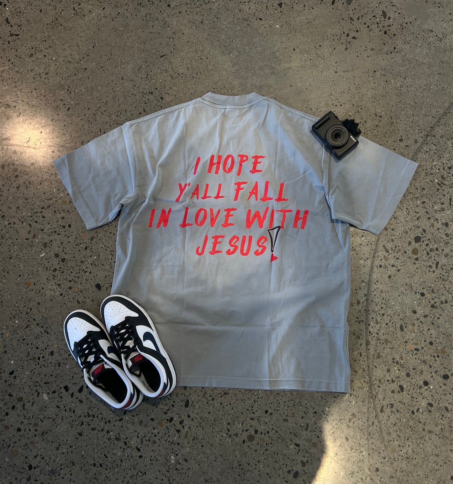 TRINITY | “I HOPE” T-SHIRT | WASHED GREY