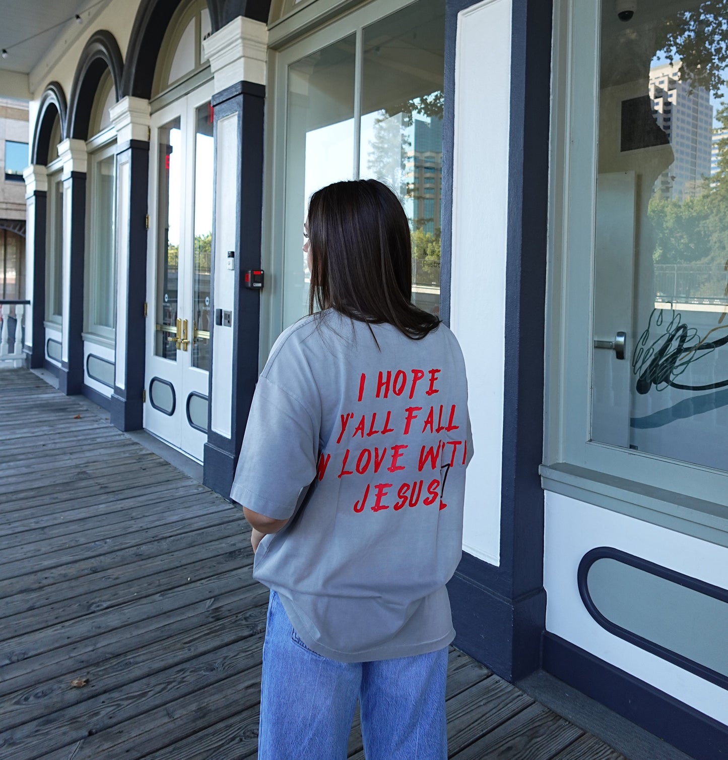 TRINITY | “I HOPE” T-SHIRT | WASHED GREY