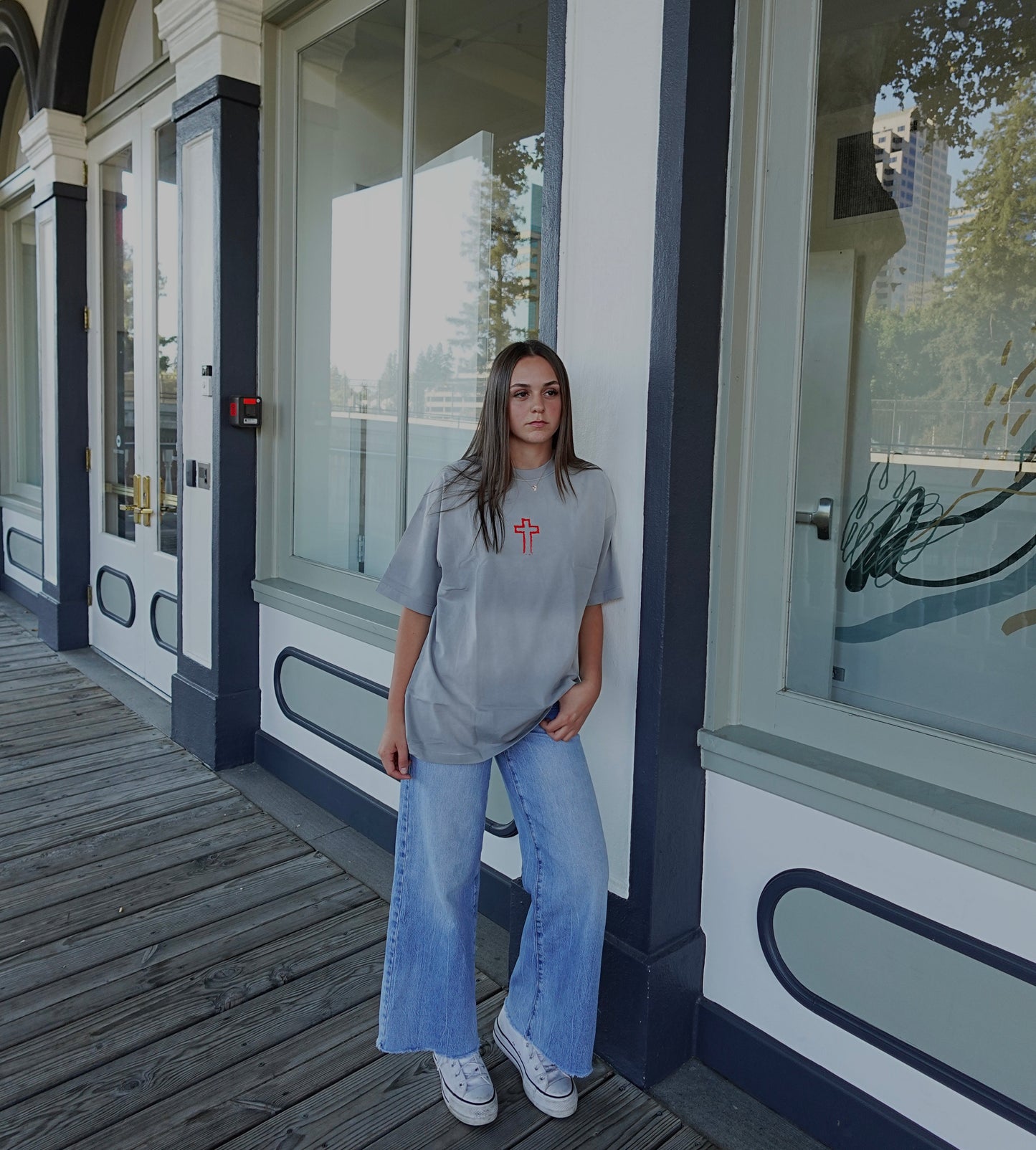 TRINITY | “I HOPE” T-SHIRT | WASHED GREY