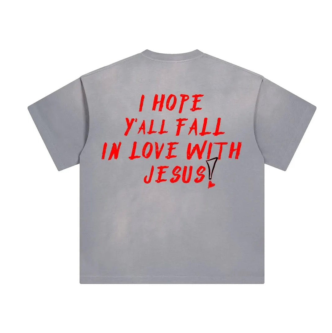 TRINITY | “I HOPE” T-SHIRT | WASHED GREY